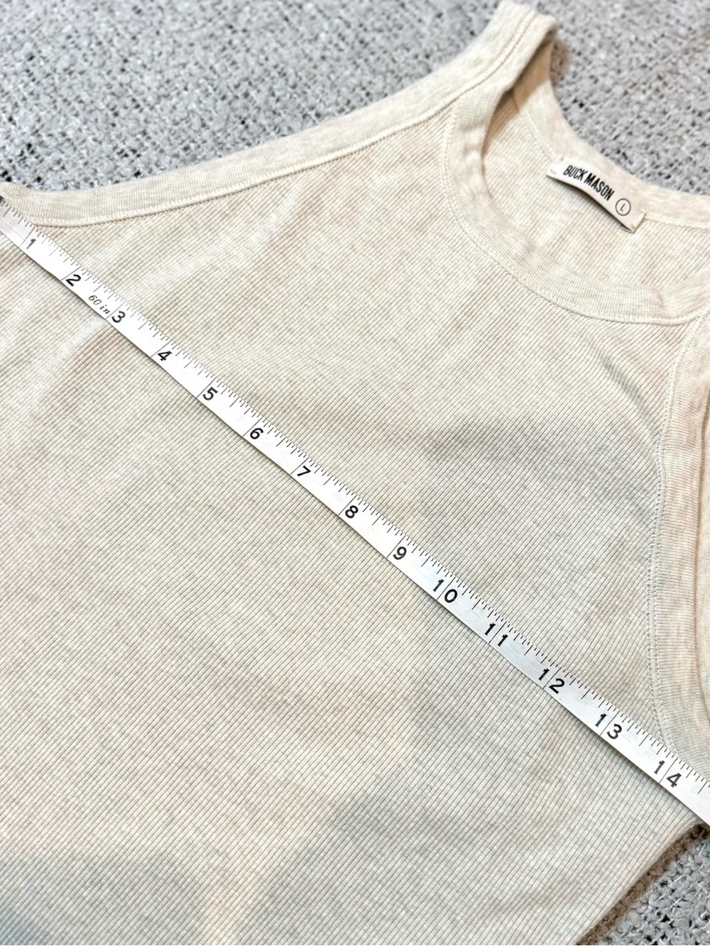 Buck Mason Ribbed Tank Top Size L - Picture 8 of 9